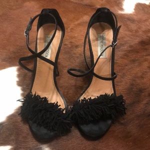 Steve Madden: Black, tassel, strappy, heels
